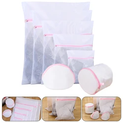 Zippered Mesh Laundry Wash Bag Foldable Thicken Underwear Socks Laundry Bag For Washing Machines Laundry Care Accessories