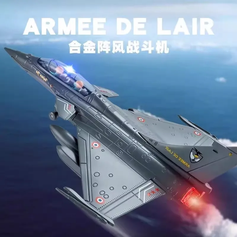 

Dassault Rafale Alloy Fighter model acoustooptic return force aviation military aircraft model Toy Ornament Gift