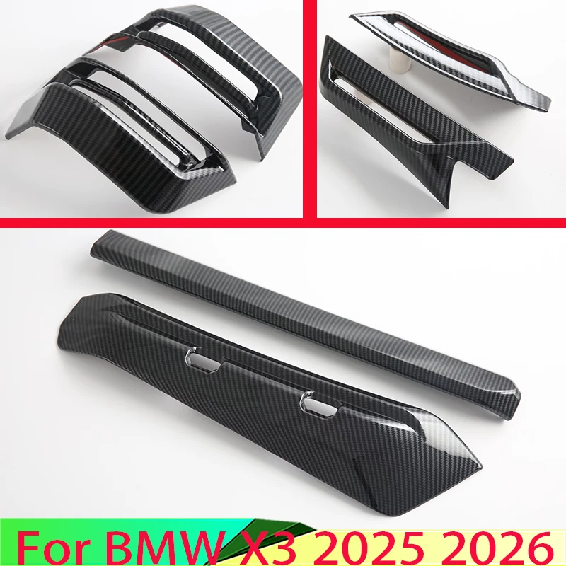 

For BMW X3 2025 2026 Carbon Fiber Style Air Vent Outlet Cover Dashboard Trim Bezel Frame Molding Garnish Accent Styling