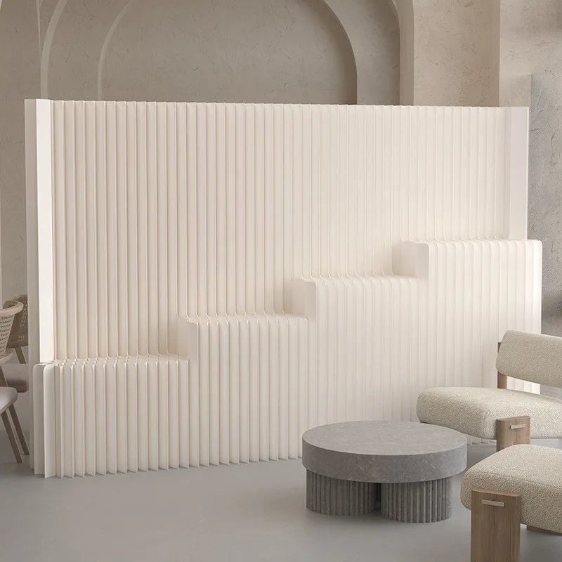 Room Divider Screen Office Exhibition Mall Commercial Booth Paper Wall Folding Movable Self Assembly Partition Wall Eco Friendly