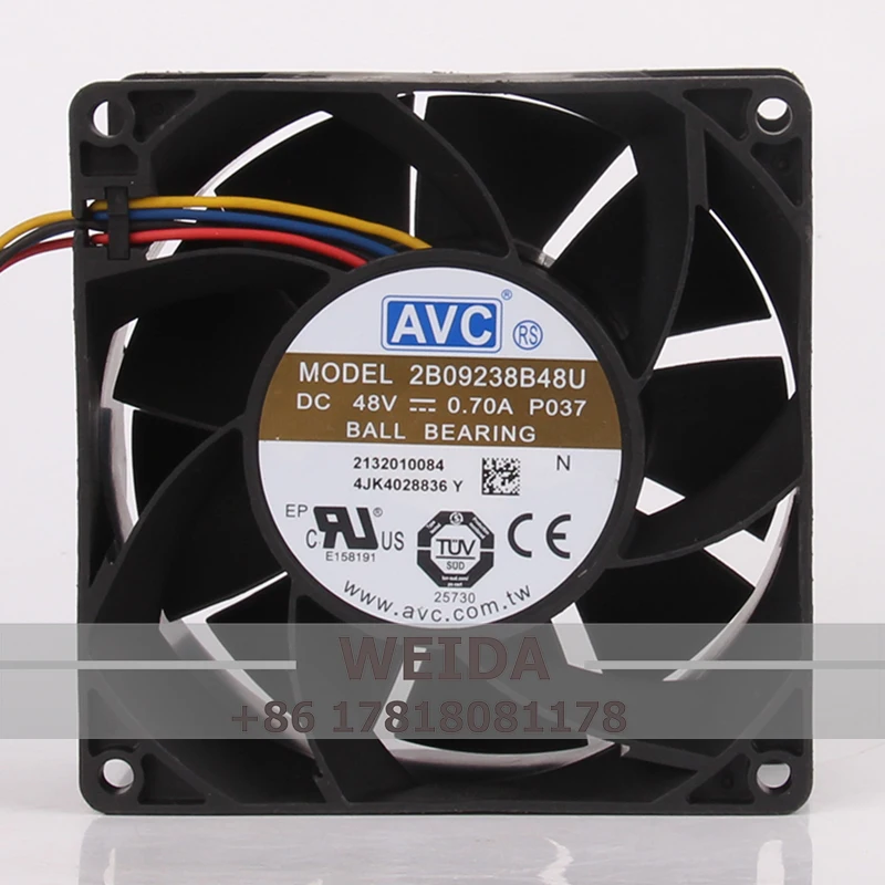 

AVC 12V 24V DC48V 0.7A EC AC 92X92X38MM 9CM 9238 Double ball bearing centrifugal exhaust ventilation 2B09238B48U Cooling fan