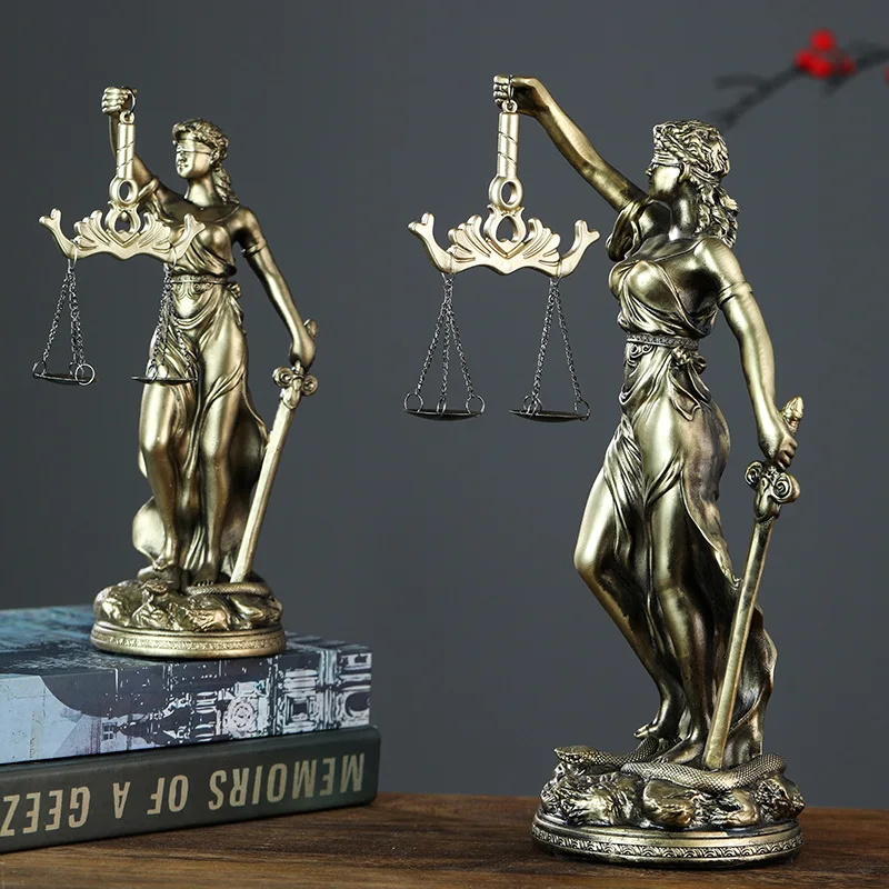 Antique Bronze Myth Statue Resin Art Craft Home Decor for Living Room Bar Entrance Tabletop