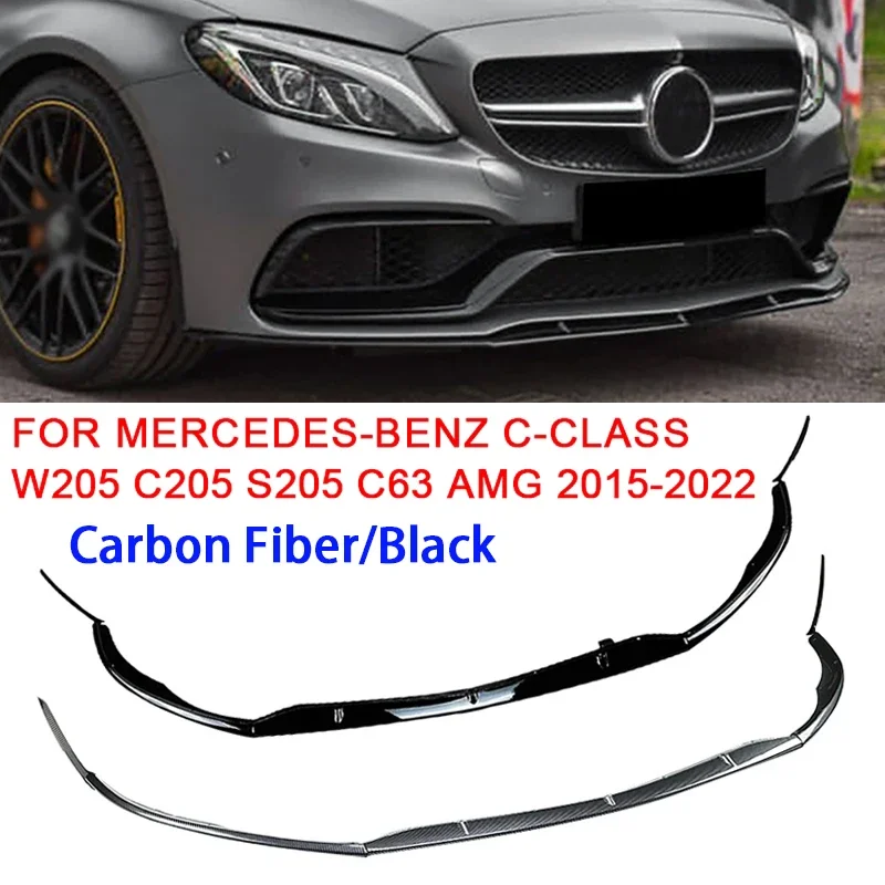 

Car Front Bumper Lip Spoiler Splitter Diffuser Body Kits for Mercedes-Benz C-Class W205 C205 S205 C63 AMG 2015-2022