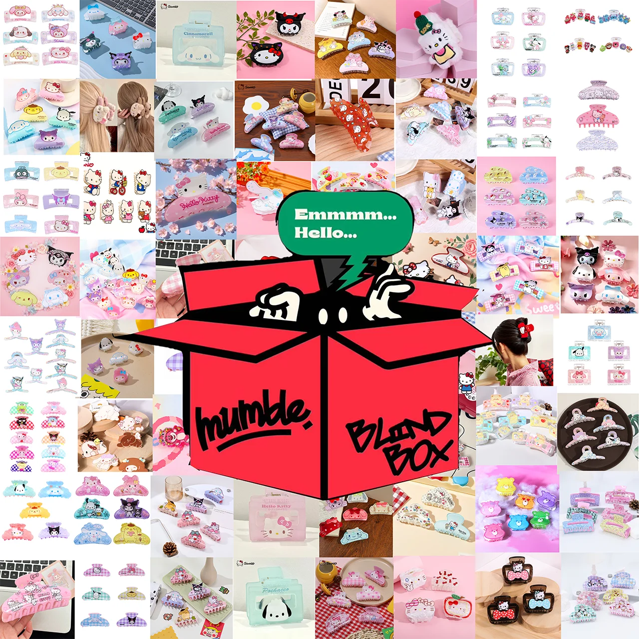 

Коробка-сюрприз, милый набор заколок для волос, декоративные аксессуары для волос для ежедневного использования и вечеринок, слепая коробка для прически