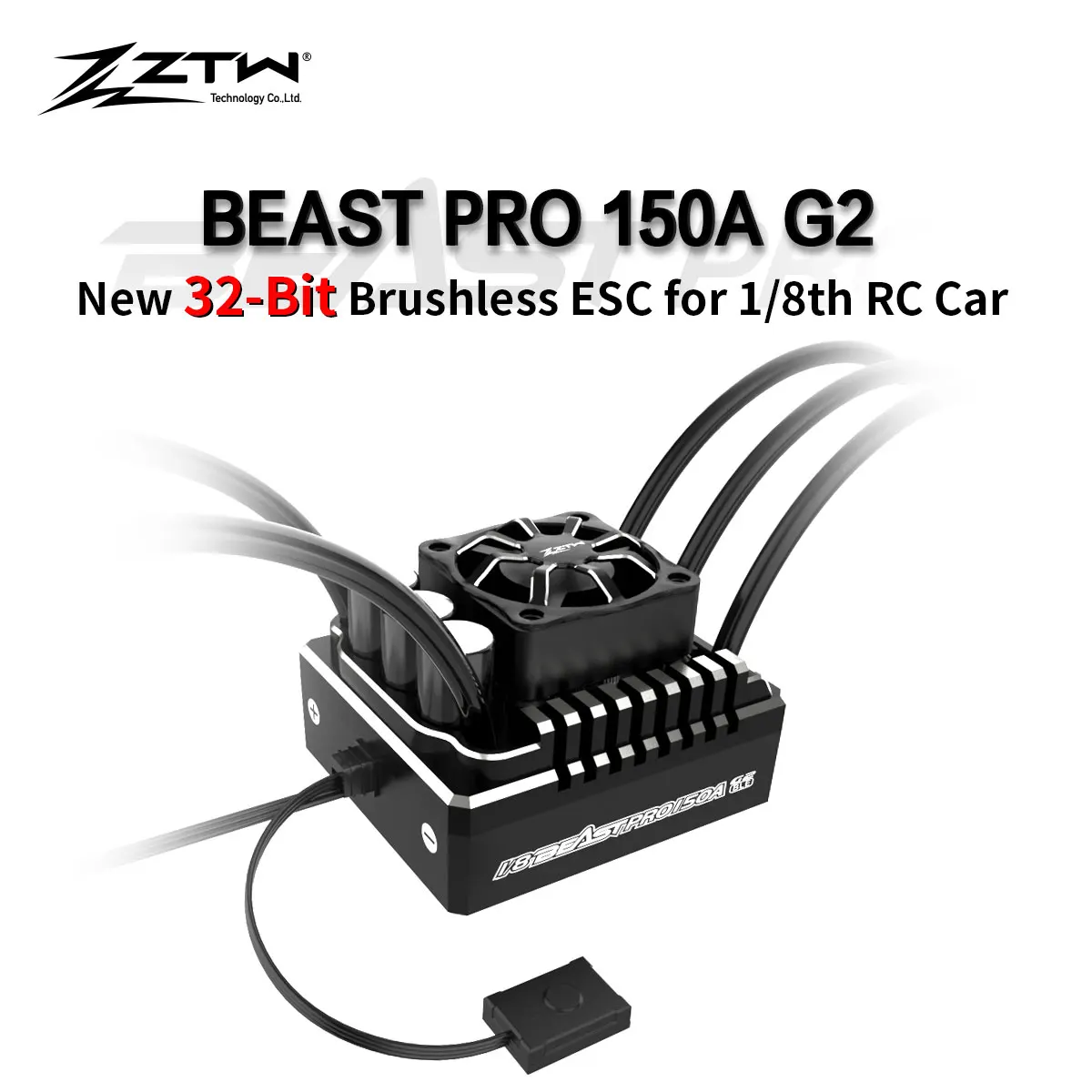 ZTW 32-bitowy silnik Beast PRO G2 150A ESC Turbo 2-6S 6V/7.4V BEC 6A Bezszczotkowy silnik z czujnikiem 4269 do 1/8 RC Car Truck Buggy Monster