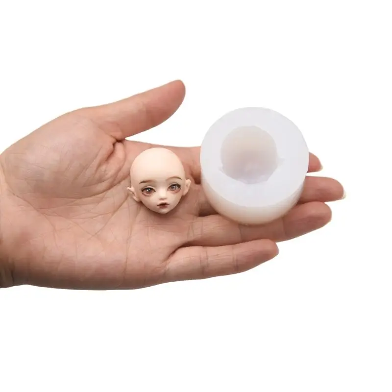 Q 버전 금형 3D 얼굴 인형, 아기 얼굴 실리콘 몰드, 클레이 헤드 스컬피 몰드, DIY 인형 수정 액세서리