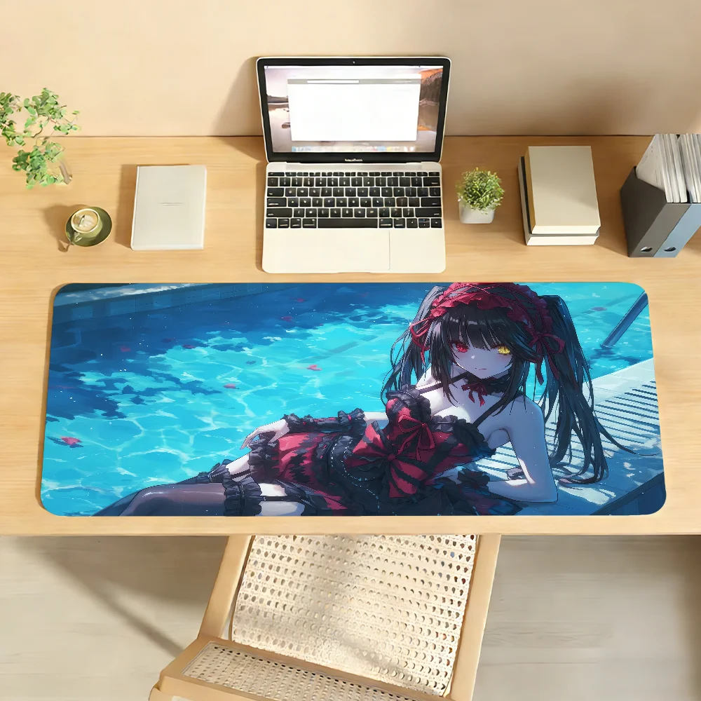 Girls Tokisaki Kurumi Anime Date A Live MousePad Non-slip Locking Edge DeskMat PC Laptop Accessories Rubber Office Keyboard Game