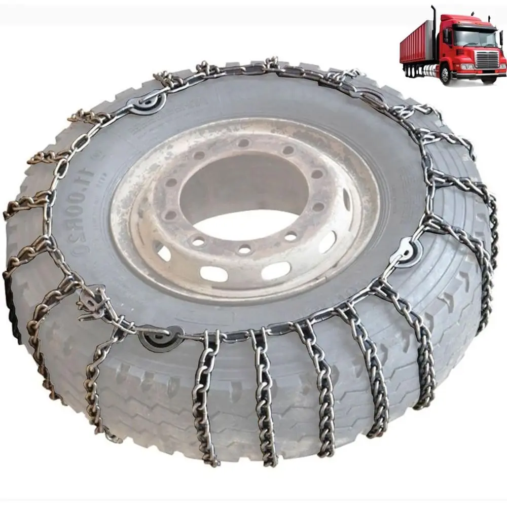 

Прочный комплект цепей противоскольжения 9 мм для внедорожников и легковых автомобилей — высокопрочная марганцевая сталь, идеально подходит для сцепления на песчаных дорогах, подходит для 10R22.5