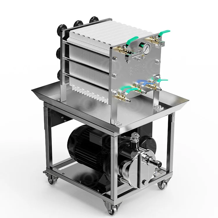 QDMECH Plate Frame Oil Filter Machine for Edible Oil Purification, High Efficiency Filtration System 1500W