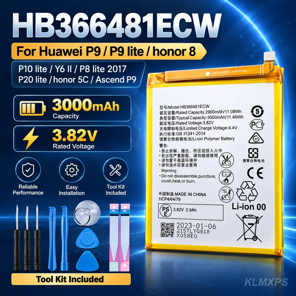 Mobile Replacement Battery For Huawei P9/P9 Lite/Honor 8/P10 Lite/Y6 II/P8 Lite 2017/P20 Lite/Honor 5C/Ascend P9 HB366481ECW