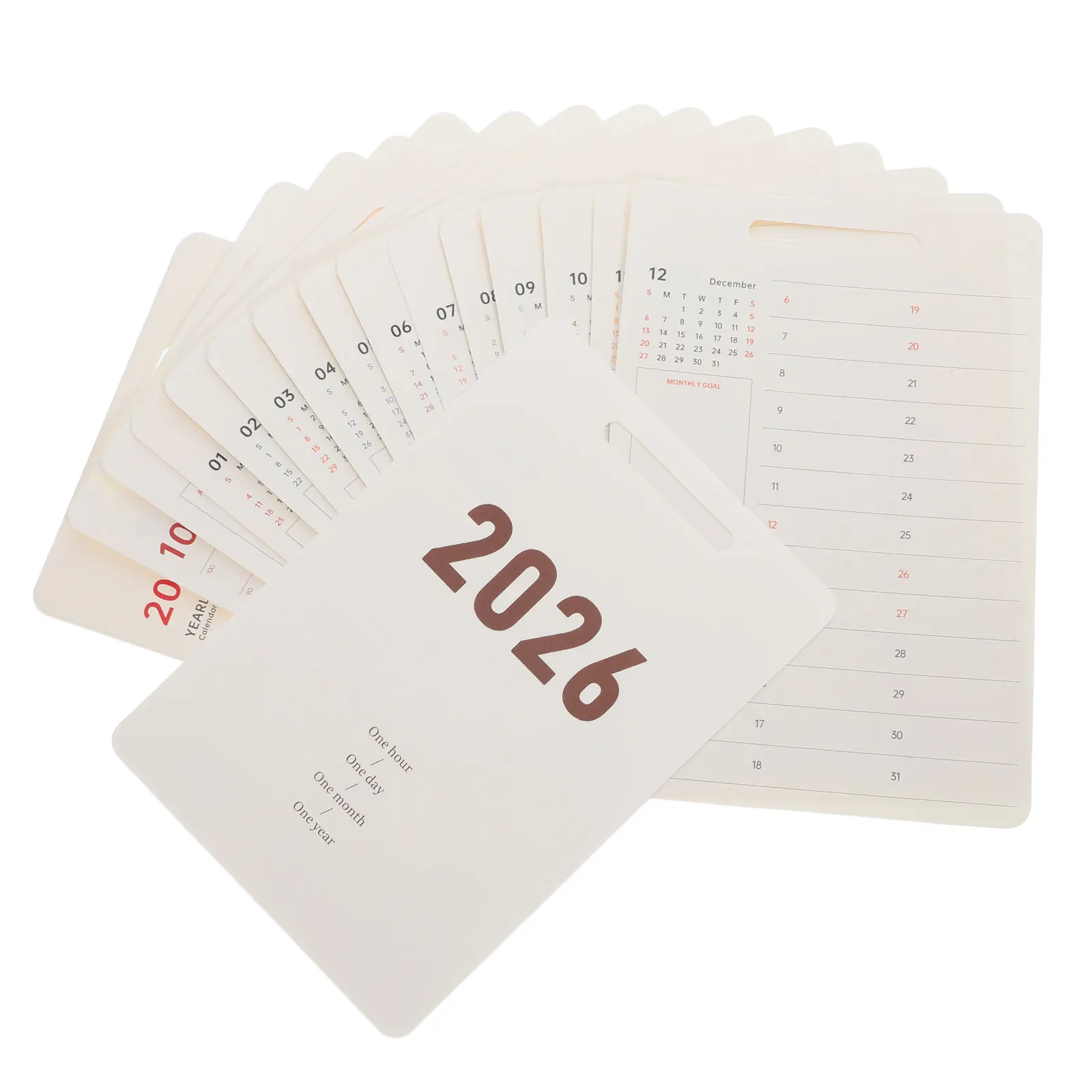 

Набор из 1 шт. сменных листов для настольного календаря 2026: креативные плотные бумажные листы-органайзеры для ежедневного планирования, на весь год, для офисного стола