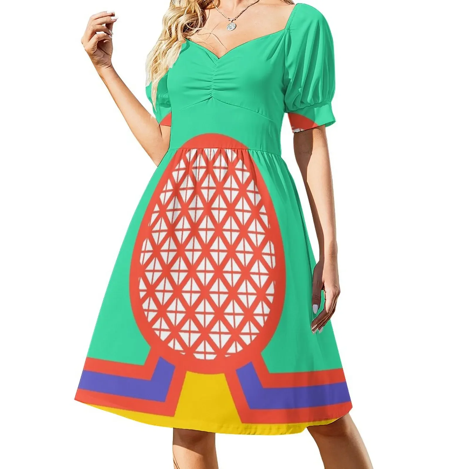 

Retro Spaceship Globe Sleeveless Dress clothes for women luxury women's party dress evening prom dresses korean style
