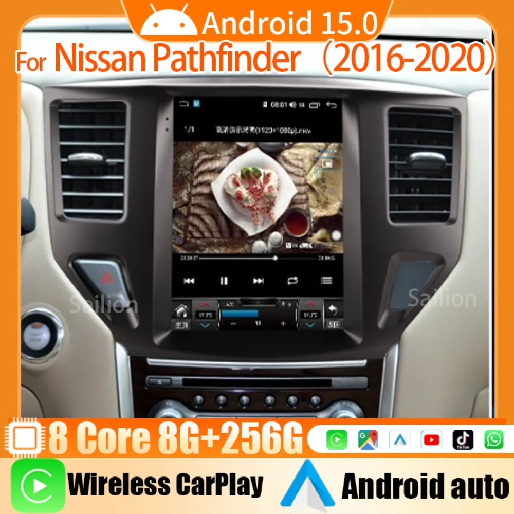 HD Touch Screen Android15 Carplay Car Radio For Nissan Pathfinder 2016-2020 10.4