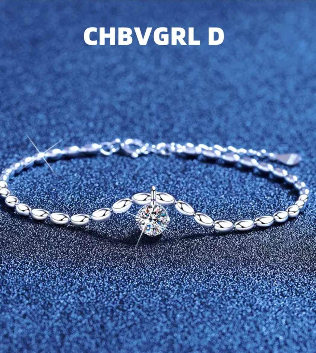 

[Fairy] Selling well in Japan and Korea, simple forest style S925 sterling silver bracelet, versatile single diamond moissanite