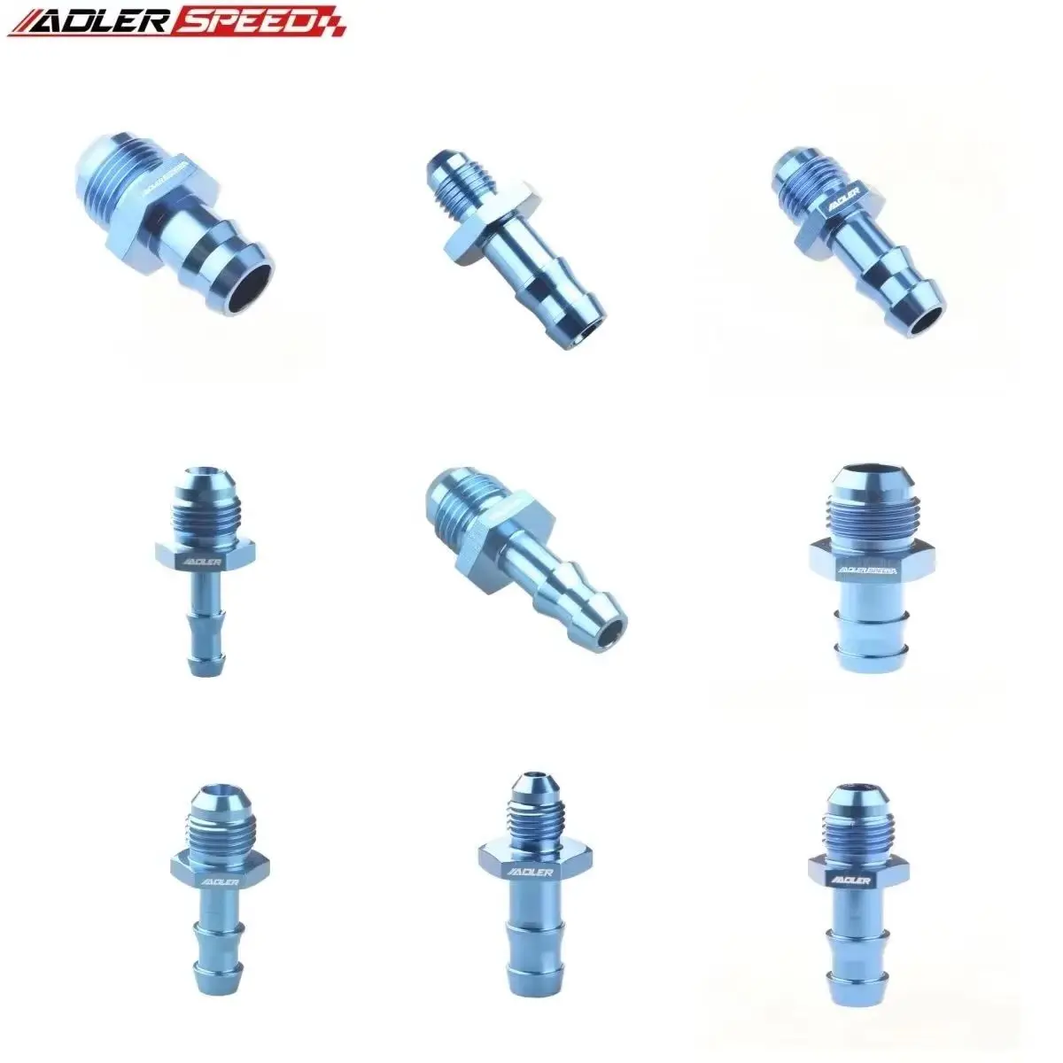 AN4 6AN 8AN 10AN 12AN To 4mm 6mm 8mm 10mm 1'' Barb Straight Fitting Fuel Line