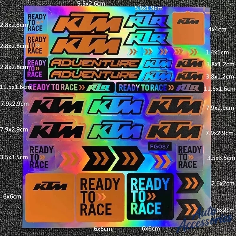 

Motorcycle helmet Body Reflective Decals Motor decoration Sticker For KTM Duke 125 200 390 RC125 RC200 RC390 1290 GT Accessories