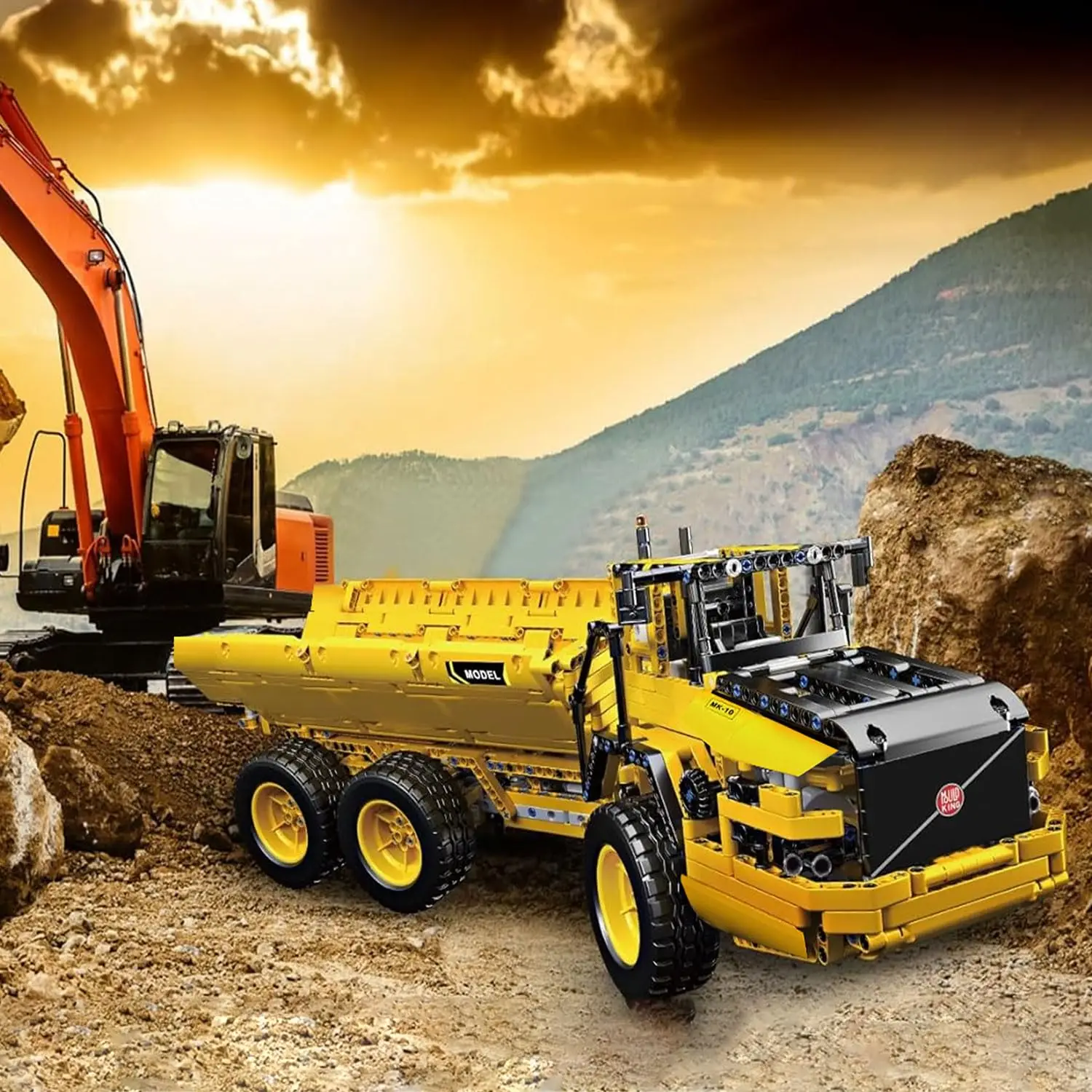 Mould King 17010 Kit de construcción de modelo de camión volquete RC, vehículo de ingeniería motorizado y controlado por aplicación, 1888 piezas para adultos y niños