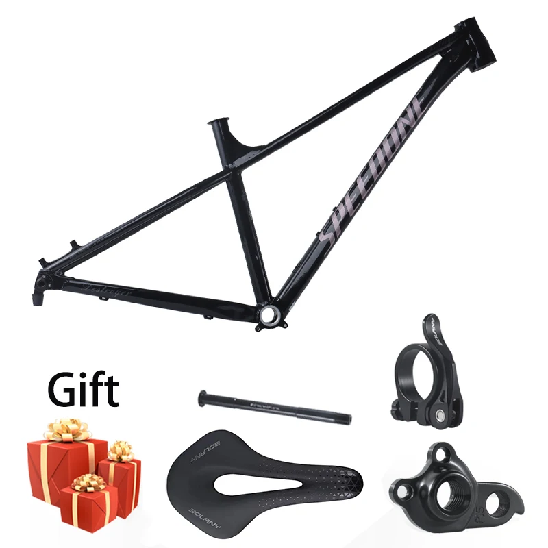 SPEEDONE Racetrack Bike Frame Tapered 27.5/29er MTB Ultralight Aluminum Bike Hardtail Frame Internal Routing 12x148mm Boost Axle