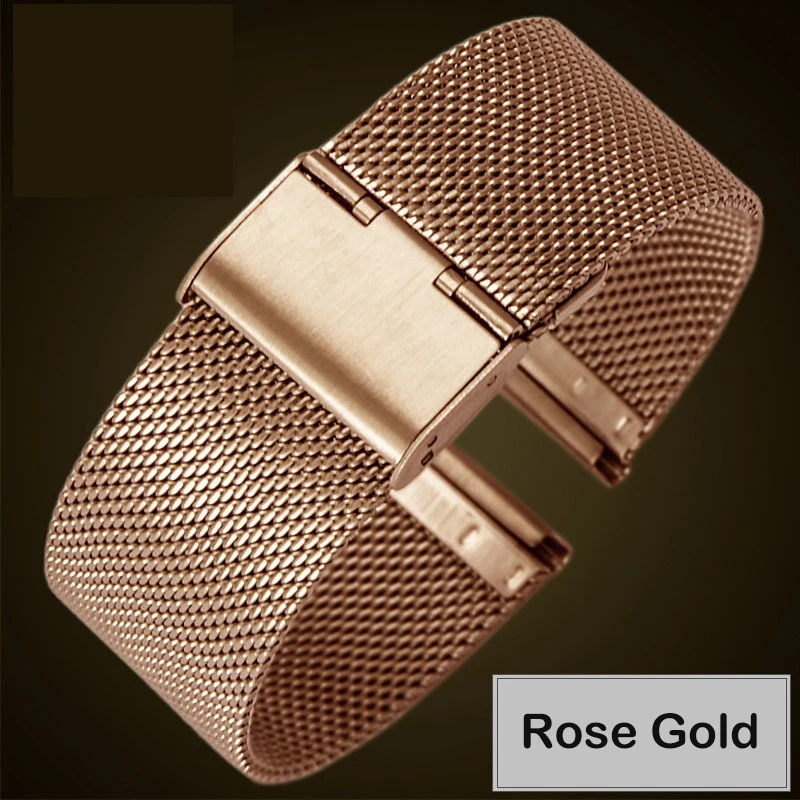 （flash sale）Watch Band  Steel 8mm 10mm 12mm 14mm 16mm 18mm 20mm 22mm 24mm Mesh Milanese Watch strap for DW apple JULIUS lolarose