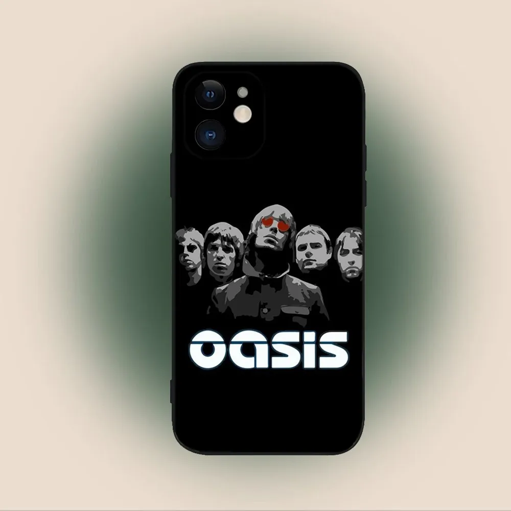 Band O-Oasis-  Phone Case For iPhone 15,14,13,12,11,Plus,Pro Max,XS,X,XR,SE,Mini,8,7 Soft Silicone Black Cover