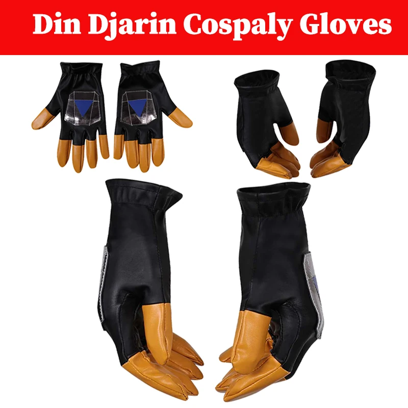 Din Djarin Cospaly Gloves Costume Accessories TV Bounty Hunter Disguise Glove Men Adult Male Roleplay Halloween Suits Prop