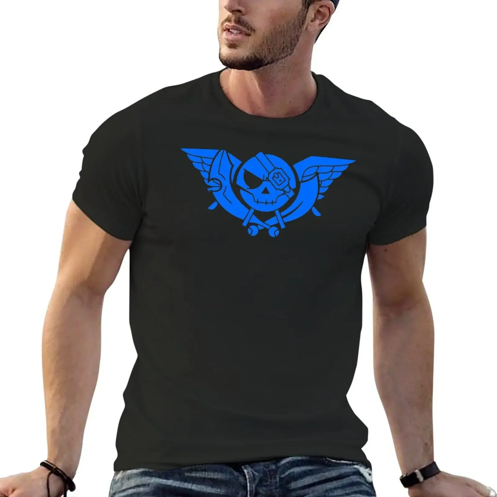 

Blue Rogues Emblem T-Shirt baggy shirts kawaii clothes graphics t shirts for men cotton