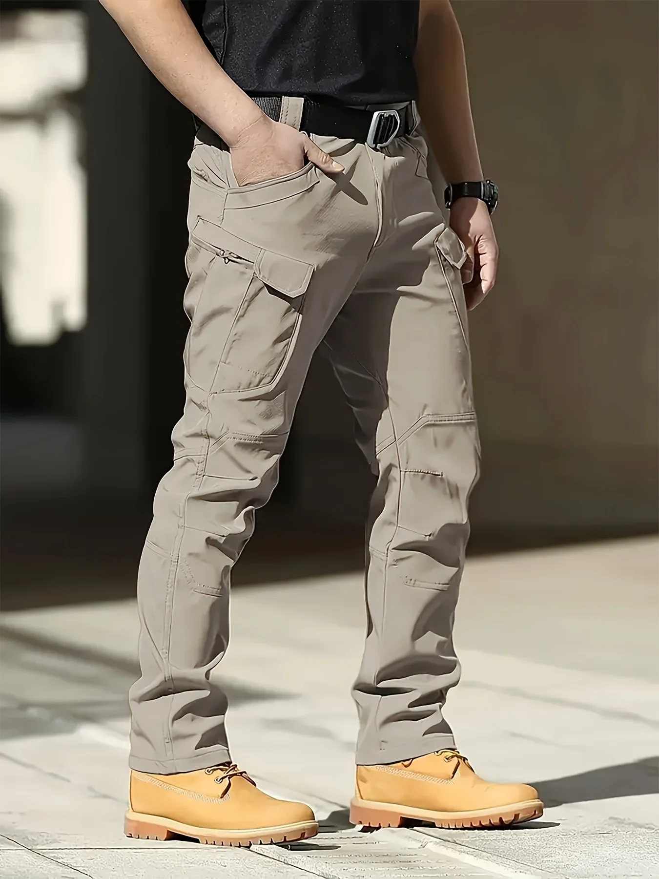 S-6XL Men's Tactical Cargo Pants Outdoor Casual Sports Pant Hiking Fishing Waterproof Multi-pocket Men Trousers for Work