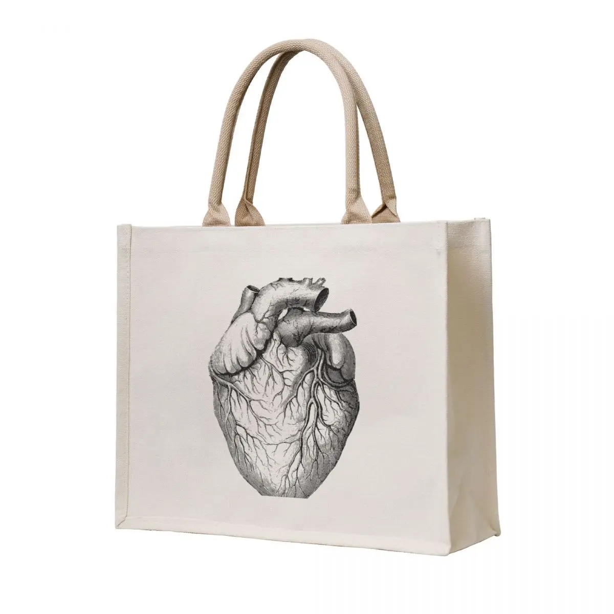

Human Heart - Vintage Medical Diagram 2 Tote Bag Women's beach bags Large bags for women bags for women
