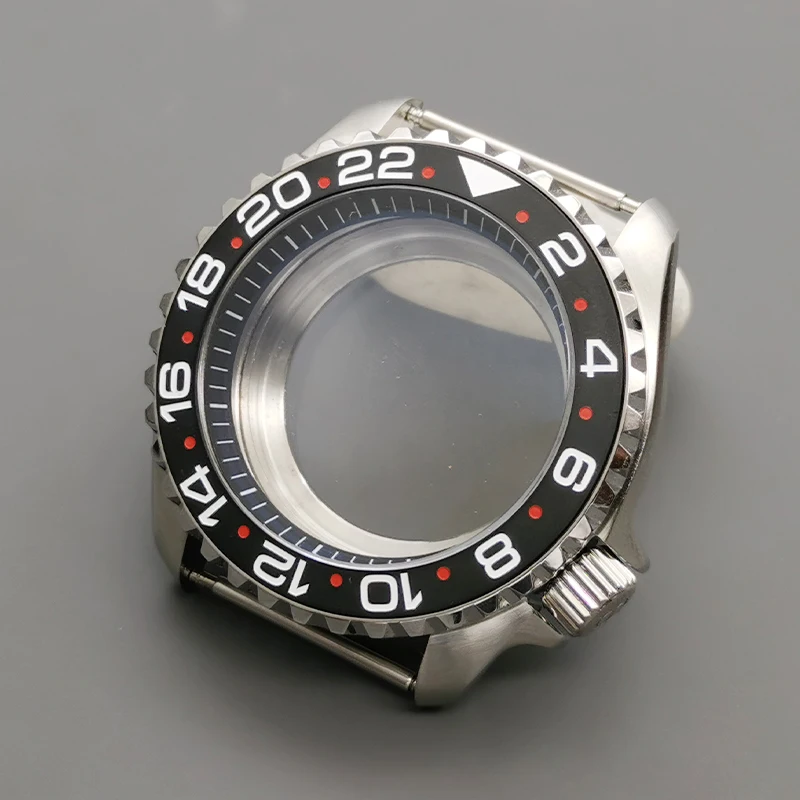 42mm Silver SKX007 Watch Case Dome Sapphire Glass Fit for NH35 NH36 4R 6R 7S Movement Transparent Back Cover Watch Case Parts