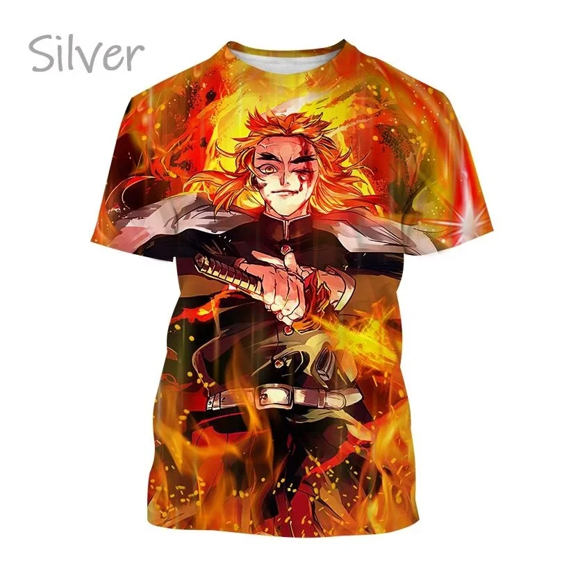 3D Anime Demon Slayer Kamado Nezuko Kochou Shinobu Print O-neck Men/Women T-shirts Fashion Short sleeve Tops Unisex clothing