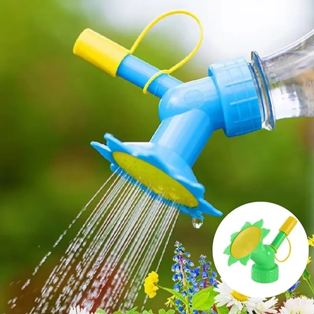 DIY 2 In 1 Bottle Cap Sprinker Plastic Automatic Watering Water Sprinkler Double Head Watering Nozzle Home Garden Plant