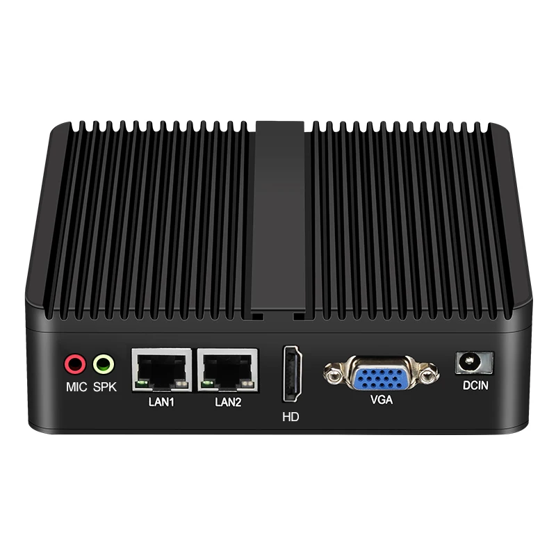 Lüfterloser Mini-Industrie-PC Intel Celeron N5095 N5105 2x RS232 serielle Ports 2x Gigabit Ethernet Mini-PCIe-Erweiterung Windows Linux