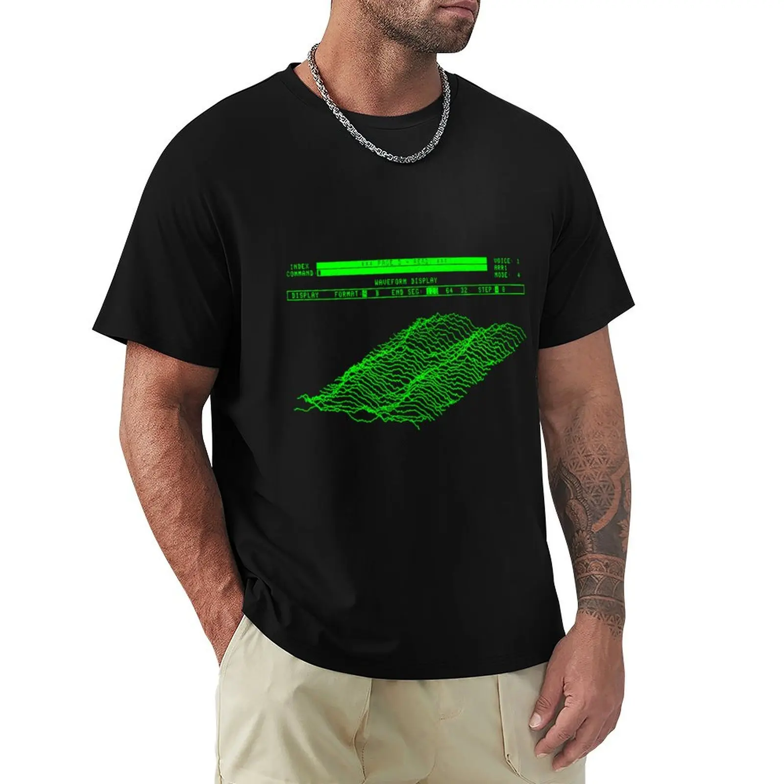 Fairlight CMI - Page D Waveform Display T-Shirt Long Lasting Casual T-Shirt