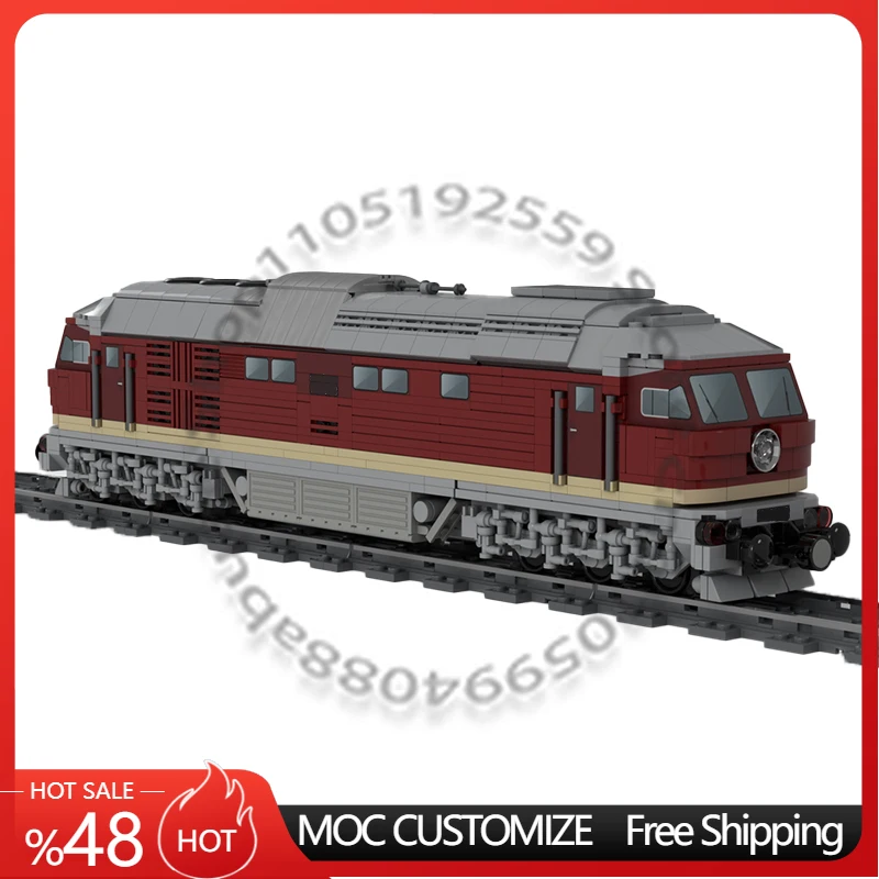 

1523PCS Speed King 4-Axle Open-Top Freight Wagon MOC Customize Modular Building Block Creative Design DIY Boys Festival Toy Gift