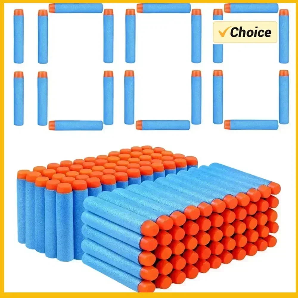 H1000-50pcs Hemelsblauw Effen Ronde Kop Kogels 7.2cm voor Speelgoed Pistool Serie Blasters Refill Darts Kinderen Speelgoed pistool Accessoires