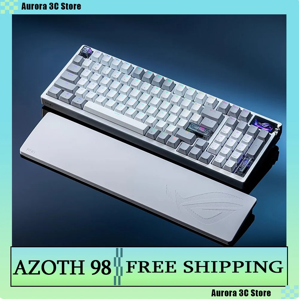 

Магнитная клавиатура ROG Azoth 98 HE, беспроводная Bluetooth RGB 8K с OLED-экраном, игровая клавиатура ROG HFX V2, магнитный переключатель для ПК