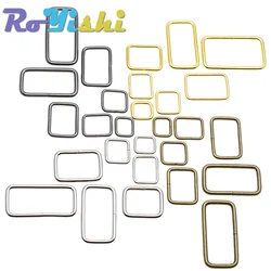 10pcs/pack Metal Wire Formed Rectangle Ring Loops for Webbing 10 12 15 20 25 32 38mm