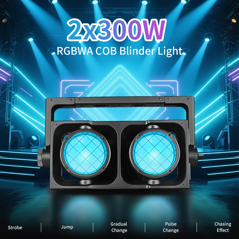 DMX 2x300w Waterproof COB Splicing LED Bar Dance Floor DJ Lighting RGBWA Waterproof Stage Audience Light