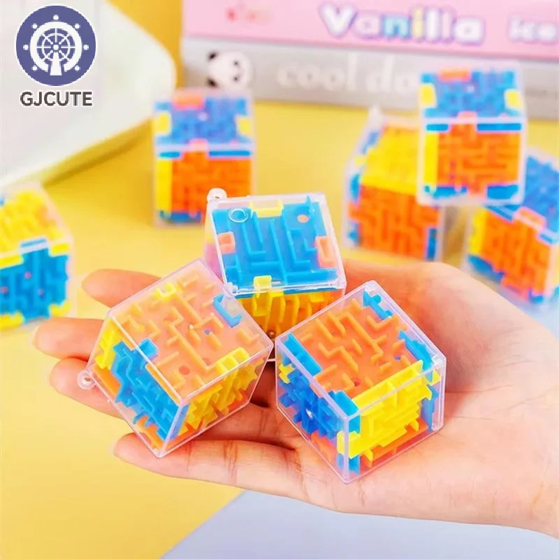 1/2/4Pcs Six-Sided Challenge Maze Transparent Puzzle Speed Cube Rolling Ball Cubes Maze Toys For Intellectual Toys