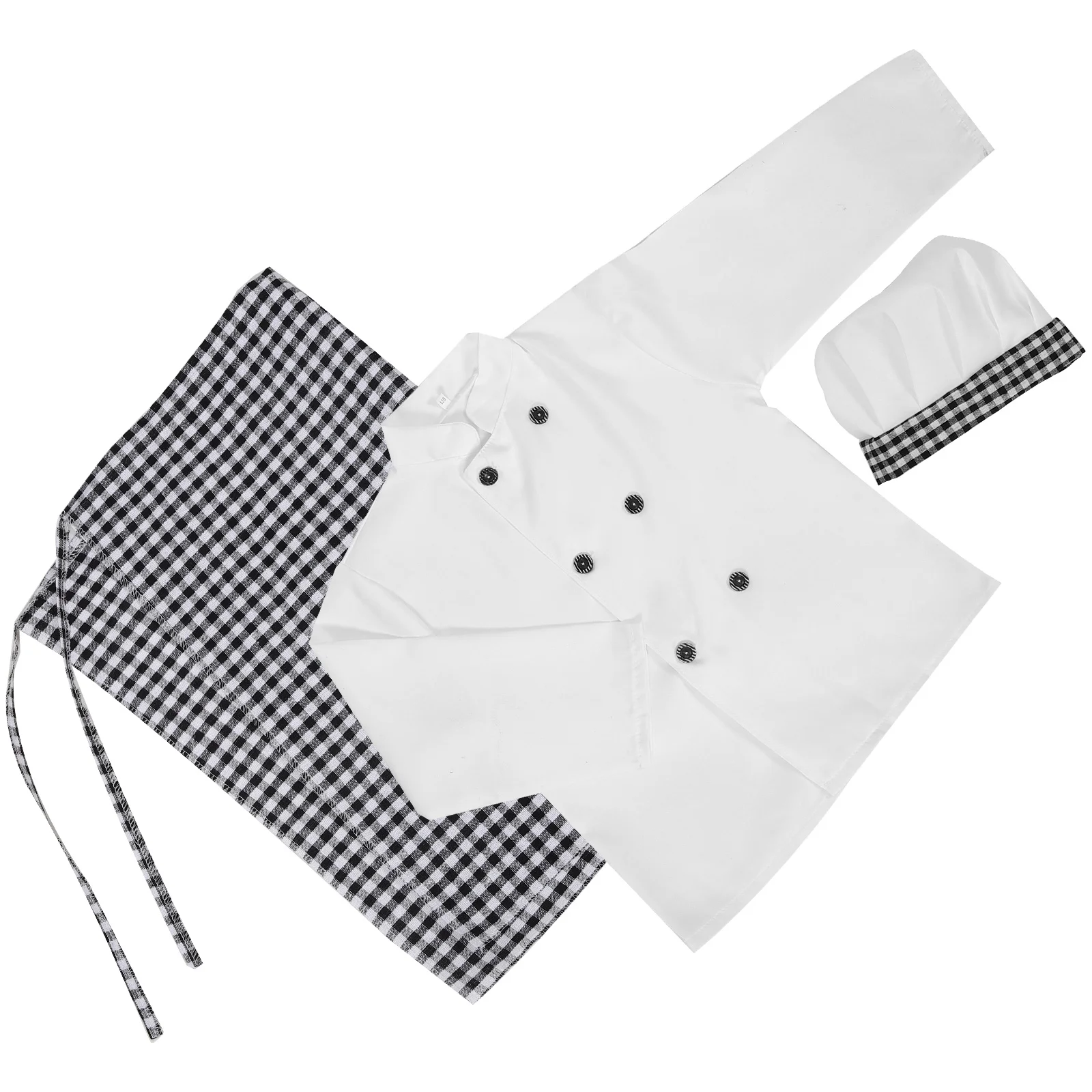 1 set Kids Chef Costume Set Children Cooking Uniform Toddler Baker Outfit Party Role Play Clothes Festive Holiday Supplies