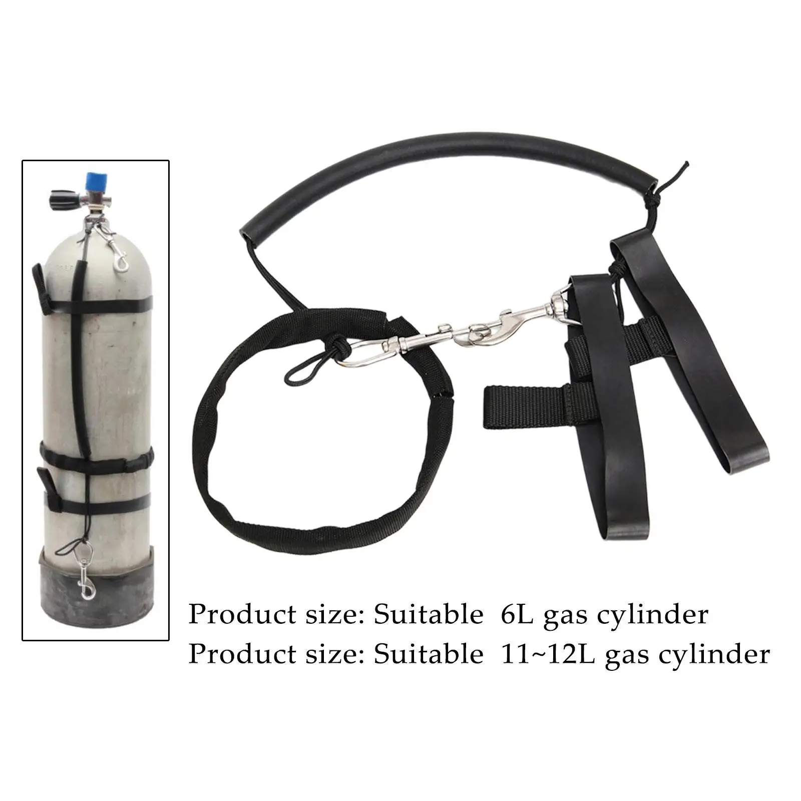 

cuba Diving Tank Hoop Rubber Bands Portable Diving Tank Accessories Stainless Steel Protection Belt Stage Bottle Rigging