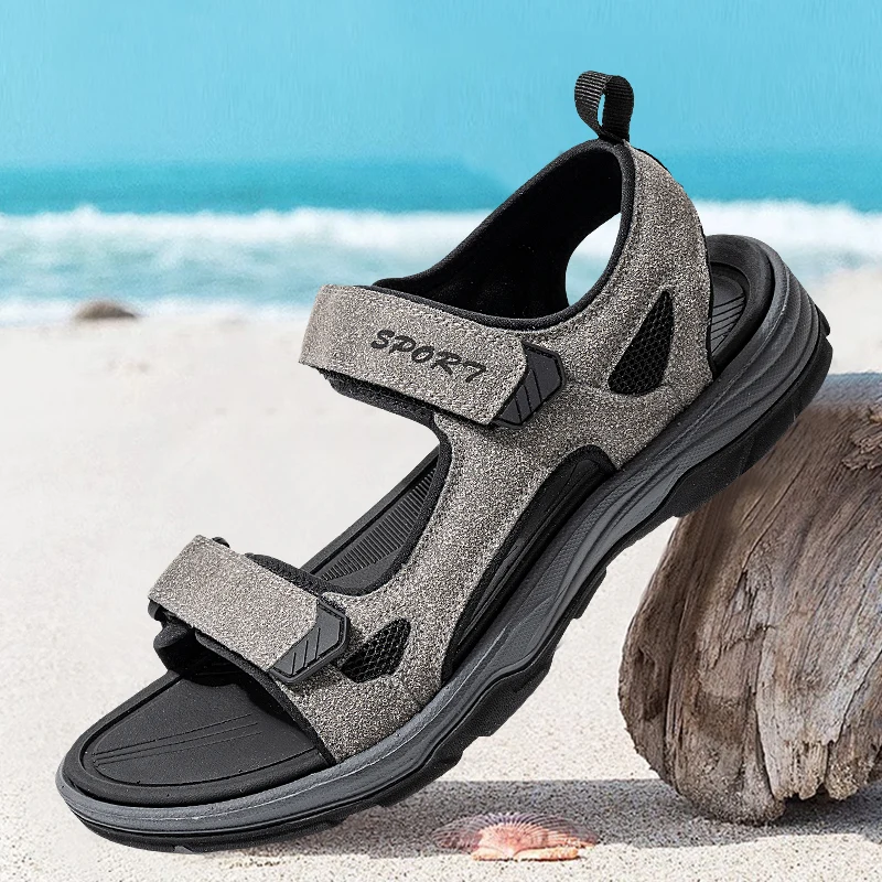 Men's Summer Beach Sandals Holiday Breathable Water Shoes Male Retro Comfortable Quick Drying Casual Sandal Outdoor Wading Sport