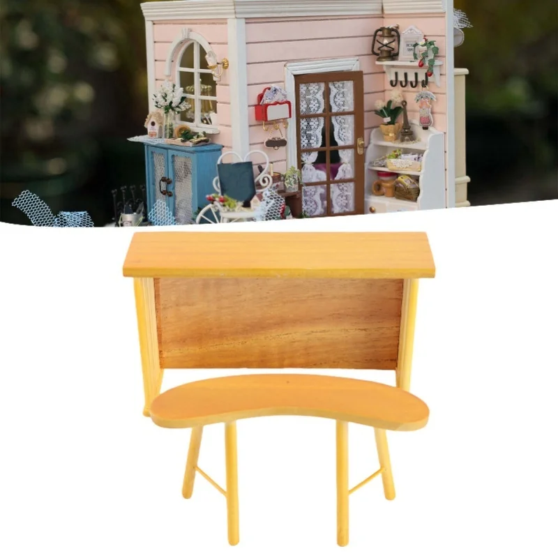 

1:12 Dollhouse Bar Counter Stool Simulated Miniature Furniture Model Decoration Children Birthday Gift