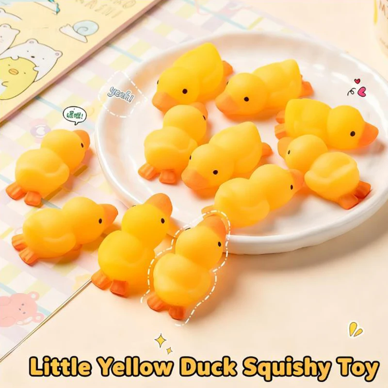 사랑스러운 푹신한 병아리 모찌 스퀴시 스트레스 해소 장난감, 아이들 파티 선물, 카니발 기념품