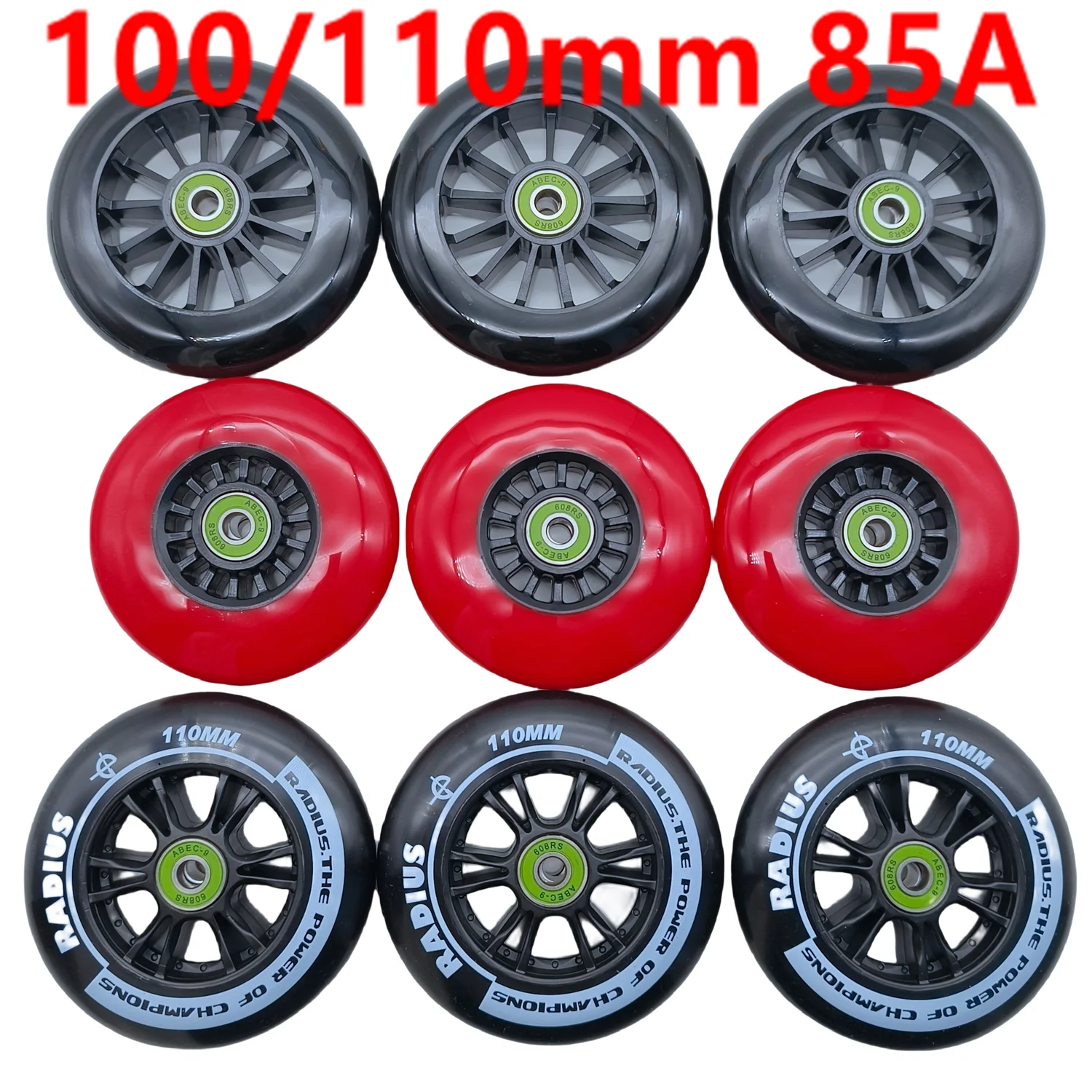 Darmowa wysyłka koło do łyżworolek 100mm 110mm 85A wysoka reakcja wysoka wytrzymałość 110x24mm