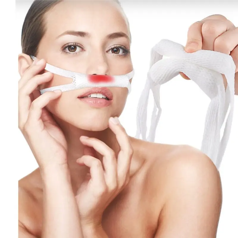 AA20-10Pcs Comfortable Cotton Ball Nasal Splint - Breathable Post-Op Nose Support Bandage For Swelling Reduction & Healing