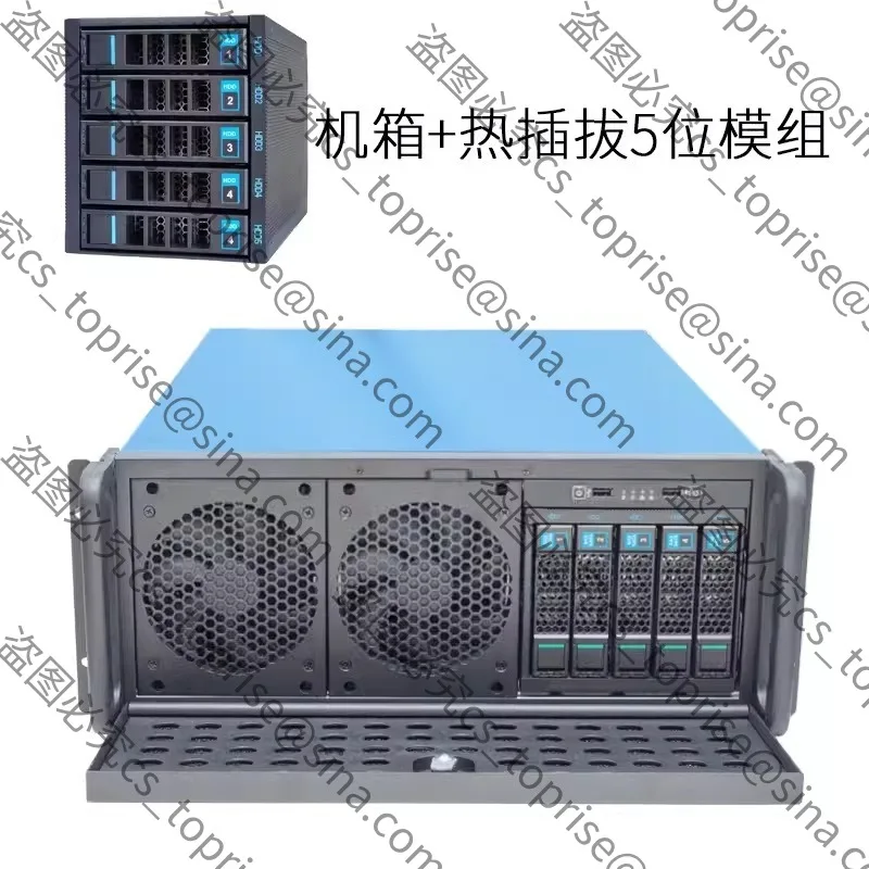 4U Rack Type Industrial Control Server Chassis 10 Hard Disk Bits 3 Optical Drive Bits E-ATX Main Board Bits