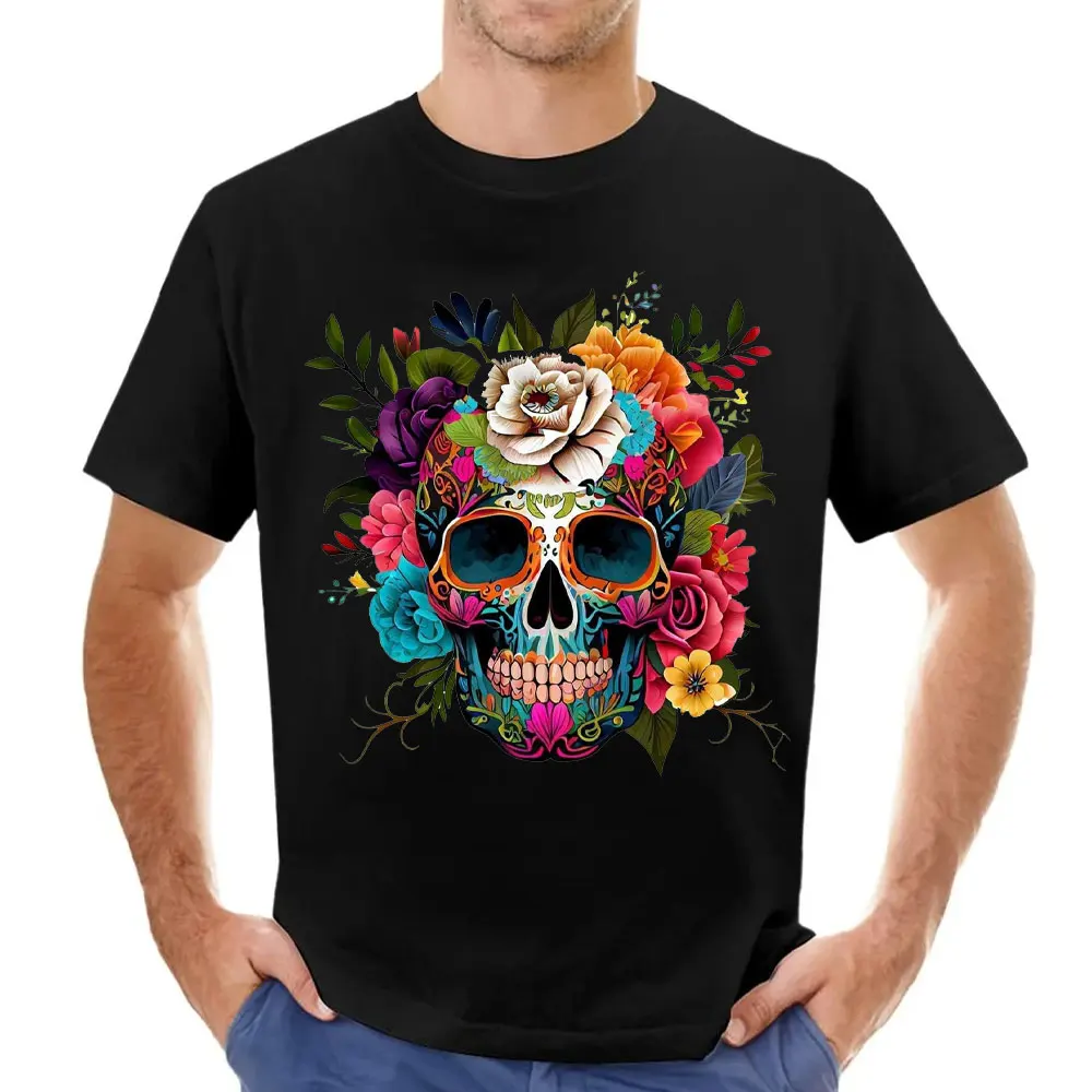 Dia De Los Muertos Shirt Mexico City T-Shirt Day of The Dead Clothes Hirts Graphic Tees Woman T Shirt Ropa Hombre Camisetas Tops