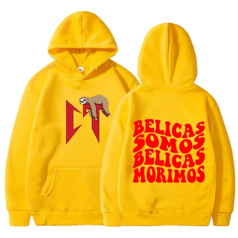 Belicas Somos Belicas Morimos Hoodies Men Fashion Corridos Tumbados Sweatshirts Women Casual Harajuku Hooded Pullover Sudaderas