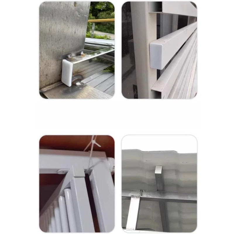 White Square Anti-Slip Plastic Pipe Tube Cap Insert Blanking Stopper Dust Cover Square Plug Chair Foot Cover Home Decor